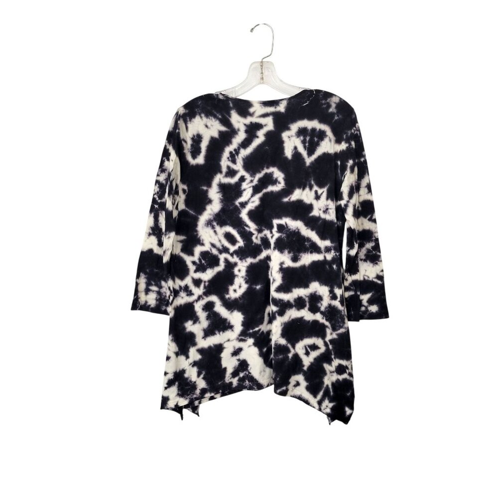 Sevya Handmade Tie-Dye V-Neck Asymmetrical Hem Tunic Top L Bundle of Two - Picture 4 of 10